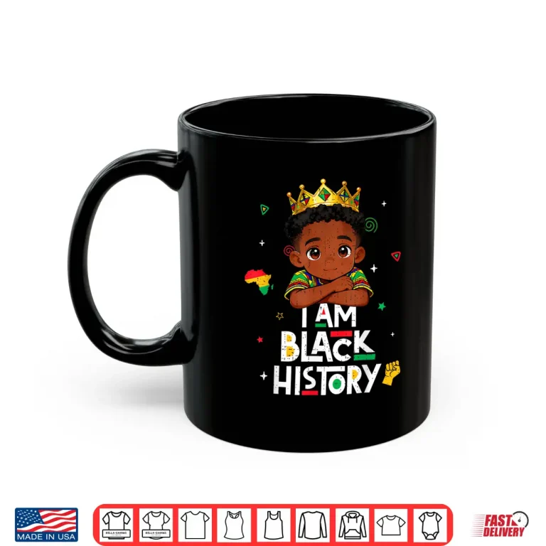 Mug I Am Black History Afro Excellence Youth Heritage Shirt