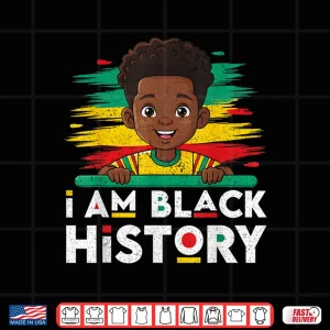 Design I Am Black History Heritage Achievement Youth Graphic Shirt