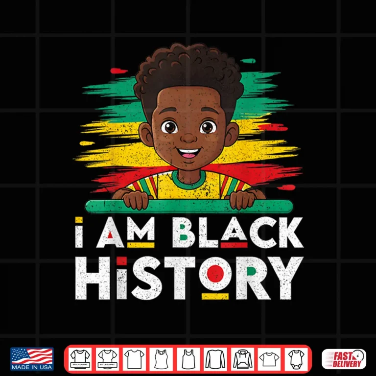 Design I Am Black History Heritage Achievement Youth Graphic Shirt