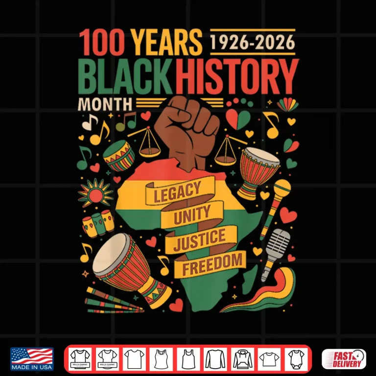 Design One Hundred Years Black History Centennial Heritage Celebration Shirt
