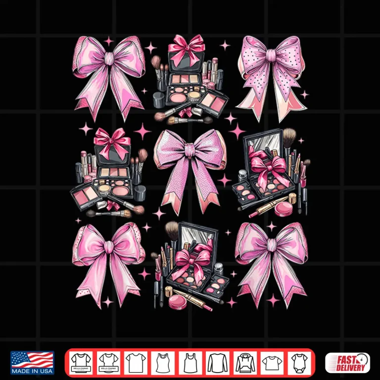 Design Coquette Bow Makeup Artist Mua Skincare Professional Shirt