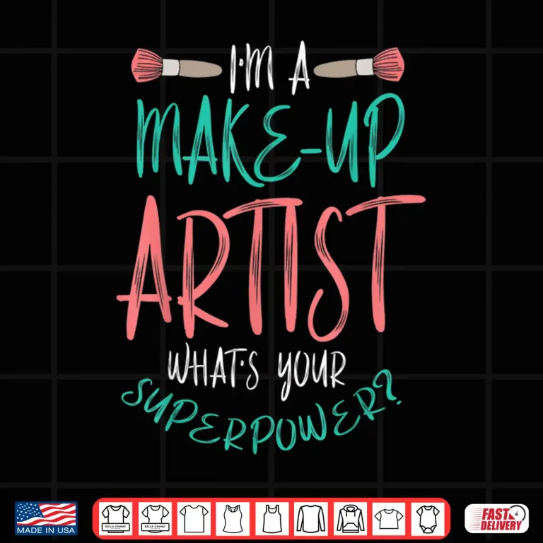 Design Makeup Artist Cosmetics Professional Minimalist Design Shirt