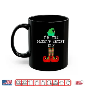 Mug Makeup Artist Elf Festive Holiday Christmas Graphic Shirt