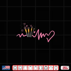 Design Makeup Artist Heartbeat Professional Medical Style Shirt