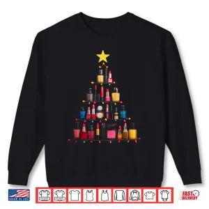 Sweatshirt Makeup Christmas Tree Graphic Cosmetics Artist Shirt