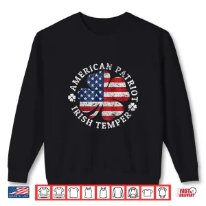 Sweatshirt American Patriot Irish Temper Funny Shamrock Festive Shirt