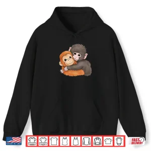 Cute Baby Monkey Named Punch Plush Hugging Aesthetic Shirt 1 Hoodie Cute Baby Monkey Named Punch Plush Hugging Aesthetic Shirt