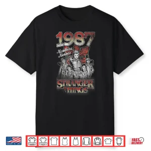 Hawkins Nineteen Eighty Seven Retro Science Fiction Graphic Shirt