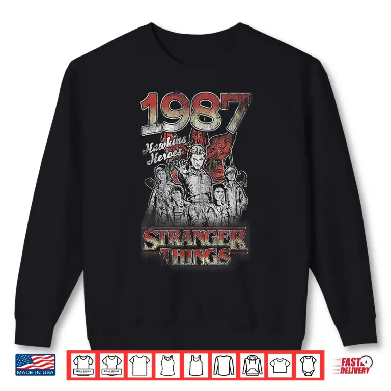 Sweatshirt Hawkins Nineteen Eighty Seven Retro Science Fiction Graphic Shirt