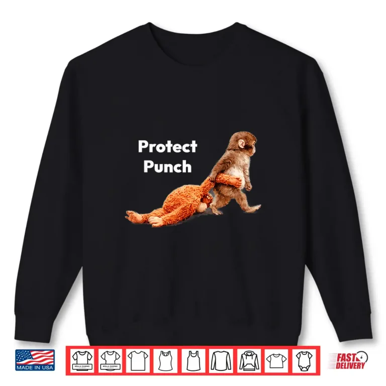 Sweatshirt Protect Baby Monkey Named Punch Viral Character Advocacy Shirt