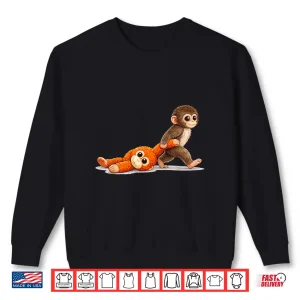 Sweatshirt Retro Cute Monkey Ultimately I Have To Be Brave Shirt