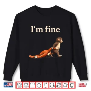 Sad Monkey Named Punch With Orange Toy Meme Shirt 2 Sweatshirt Sad Monkey Named Punch With Orange Toy Meme Shirt