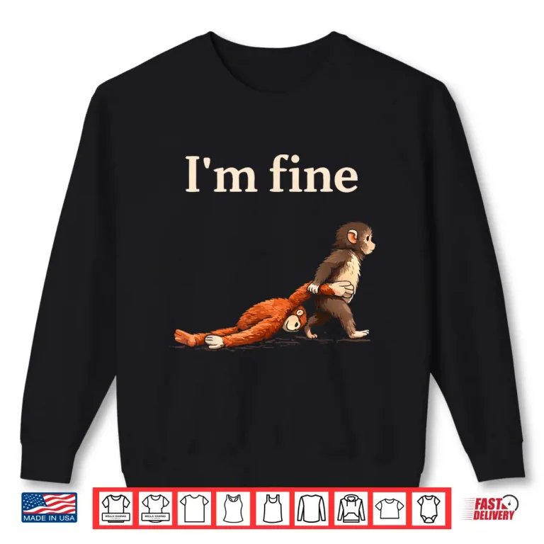 Sweatshirt Sad Monkey Named Punch With Orange Toy Meme Shirt