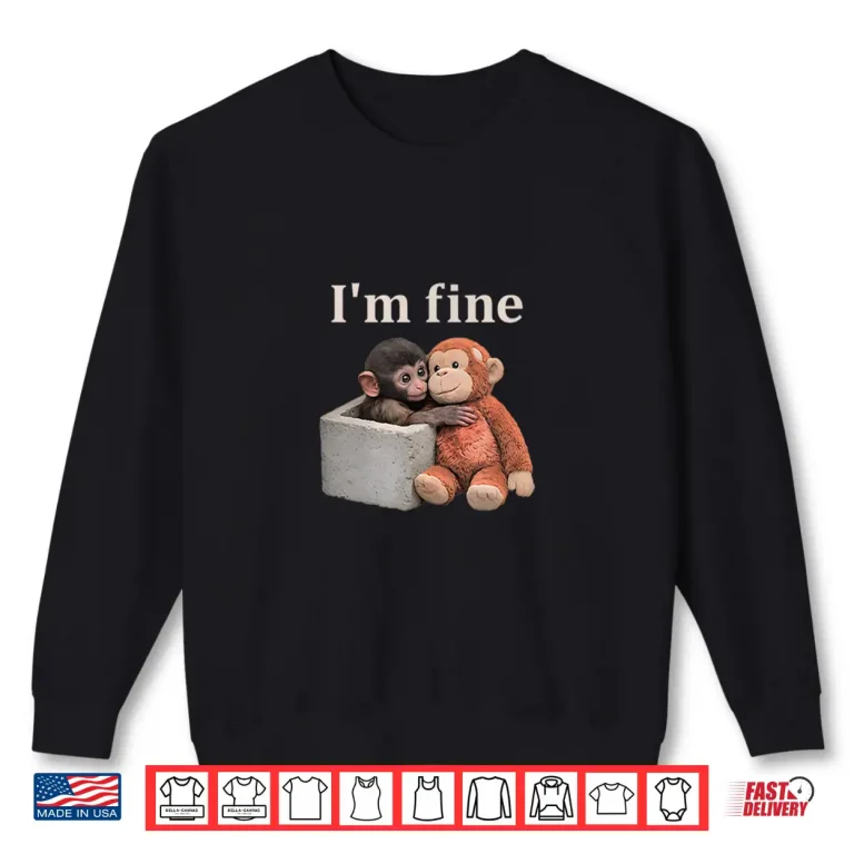 Sweatshirt Sad Monkey Named Punch Character Emotional Expression Shirt
