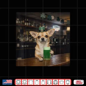 Design Saint Patricks Day Chihuahua Drinking Beer Meme Shirt