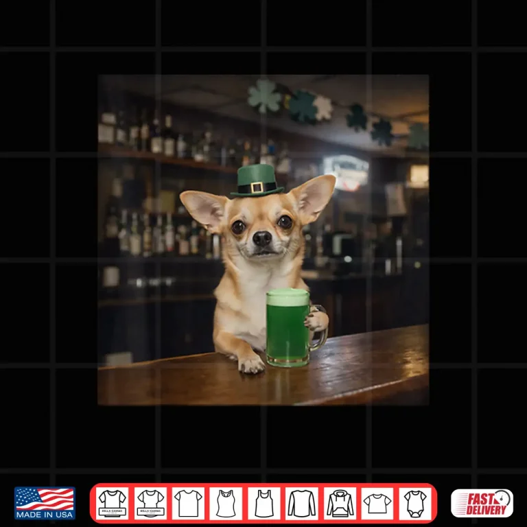 Design Saint Patricks Day Chihuahua Drinking Beer Meme Shirt
