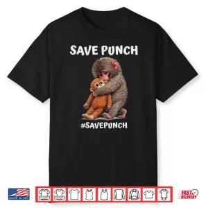 Save Punch Trendy Japanese Macaque Monkey Advocacy Shirt