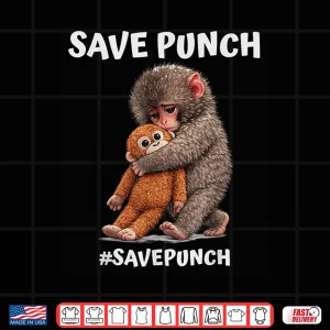 Design Save Punch Trendy Japanese Macaque Monkey Advocacy Shirt