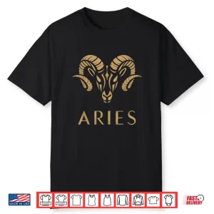 Zodiac Sign Aries Constellation Astrology Birthday Graphic Shirt