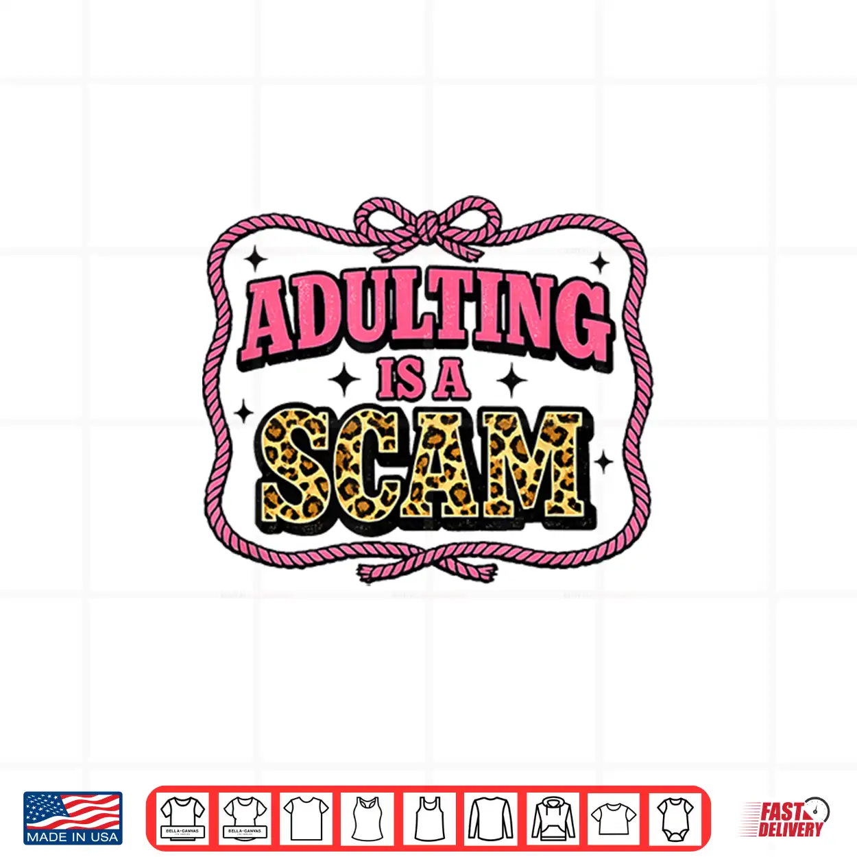 Adulting Is A Scam Retro Leopard Print Humor Shirt Adulting Is A Scam Retro Leopard Print Humor Shirt