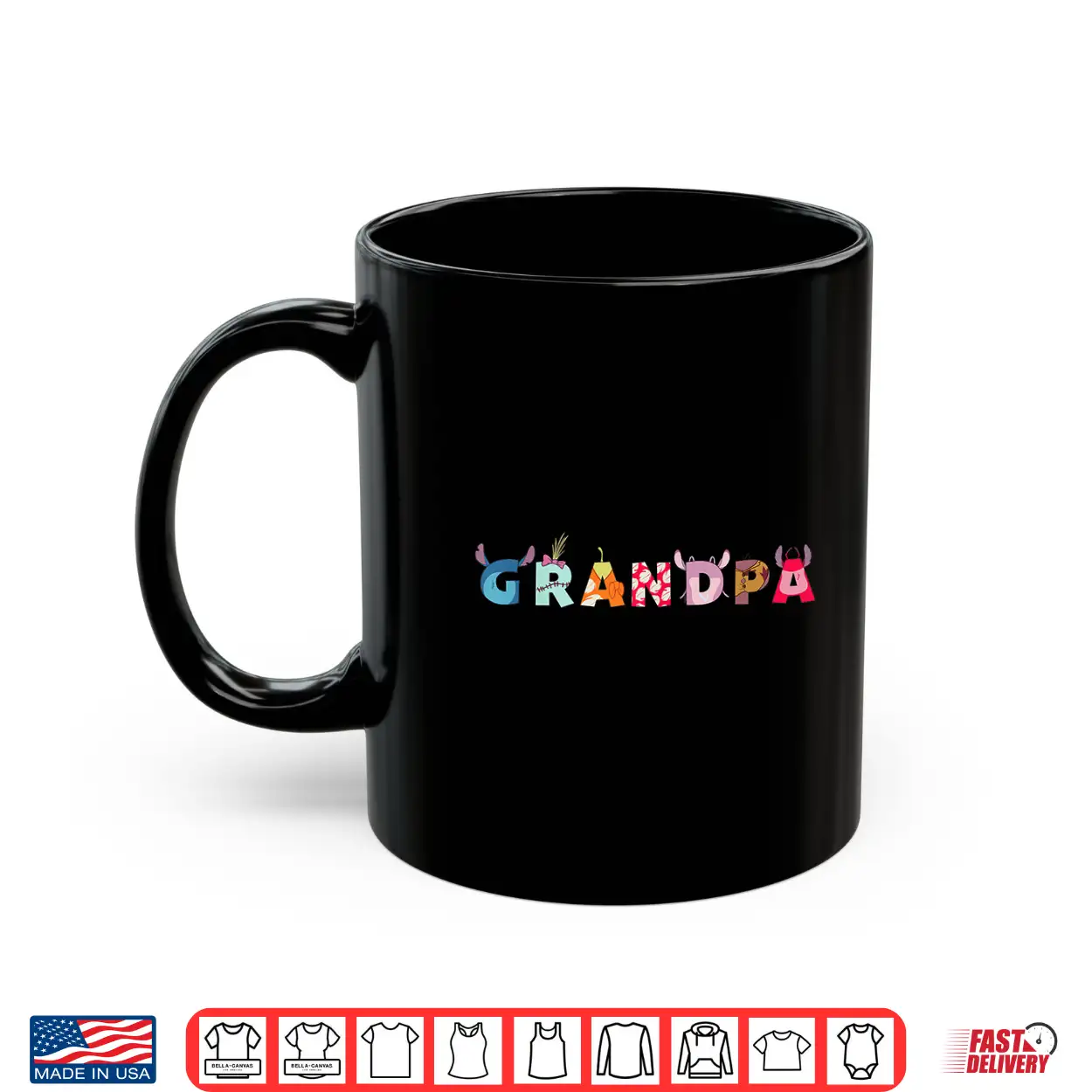 Grandpa Family Trip Vacation Character Alphabet Graphic Shirt Grandpa Family Trip Vacation Character Alphabet Graphic Shirt