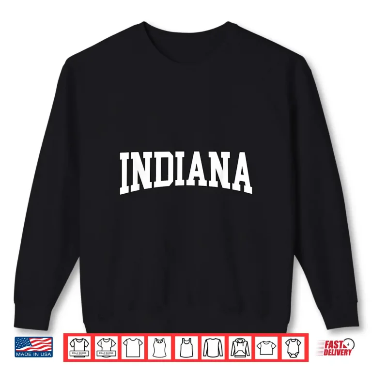 Sweatshirt Indiana Throwback Classic Heritage Collegiate Style Shirt
