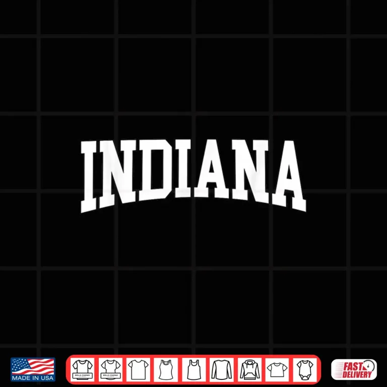 Design Indiana Throwback Classic Heritage Collegiate Style Shirt