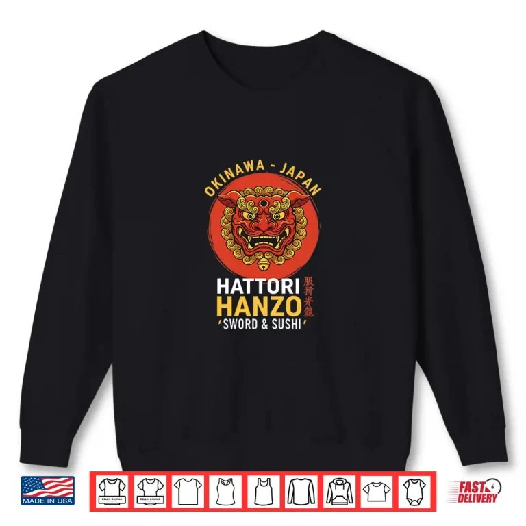 Sweatshirt Japanese Sword And Sushi Okinawa Artisan Graphic Shirt