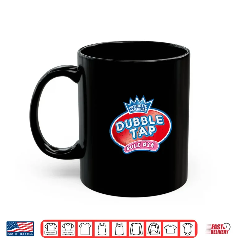 Mug Patriotic Double Tap Rule Second Amendment Vintage Grunge Shirt