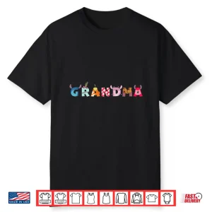 Grandma Family Trip Vacation Character Alphabet Graphic Shirt