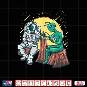 Design Alien Inking Astronaut Funny Tattoo Artist Graphic Shirt