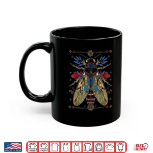 Mug Cicada Flowers Insect Vintage Tattoo Artist Entomology Shirt