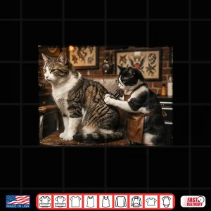 Design Cat Tattooing Cat Funny Inked Kitty Tattoo Artist Shirt