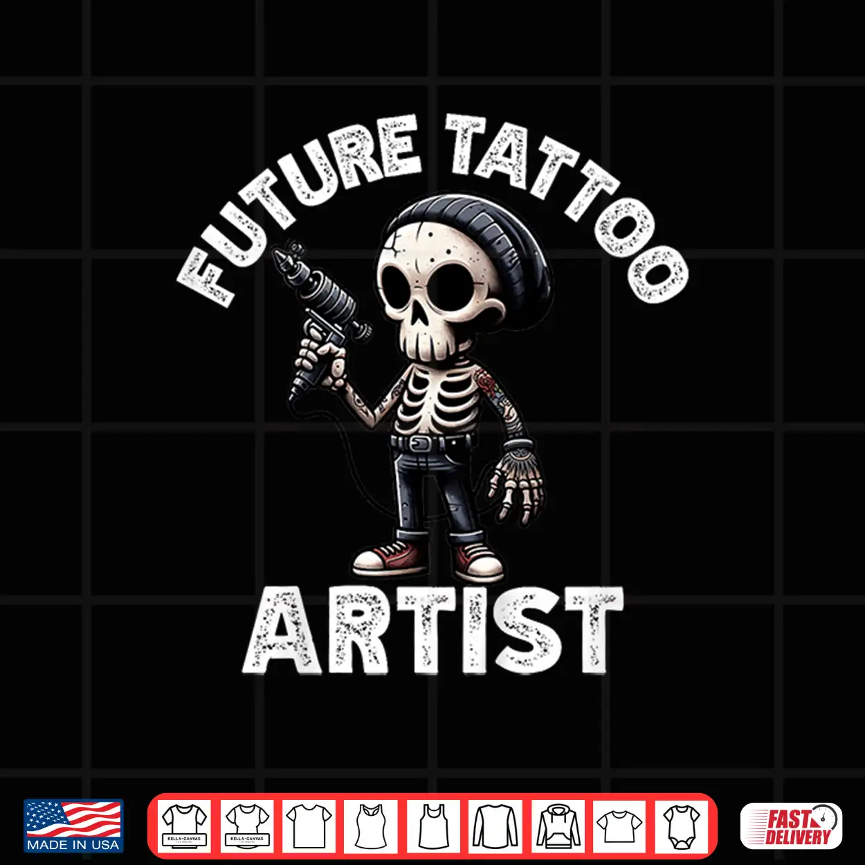 Future Tattoo Artist Skeleton Professional Career Graphic Shirt Future Tattoo Artist Skeleton Professional Career Graphic Shirt