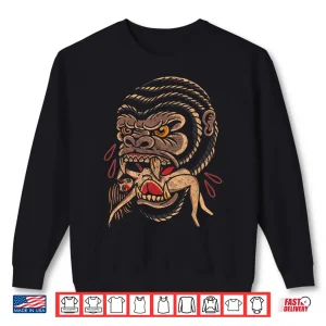Sweatshirt Gorilla American Traditional Old School Ink Artist Shirt