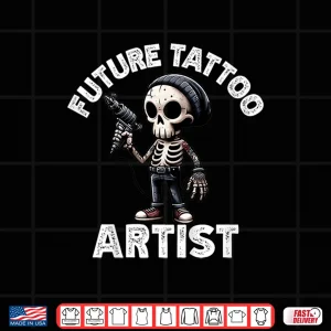 Design Future Tattoo Artist Skeleton Professional Career Graphic Shirt 1