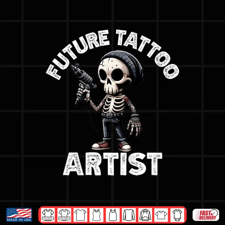 Design Future Tattoo Artist Skeleton Professional Career Graphic Shirt 1