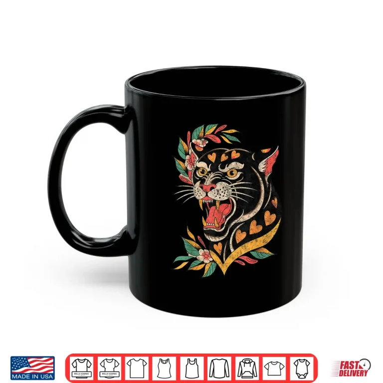 Mug Panther American Traditional Old School Ink Artist Shirt