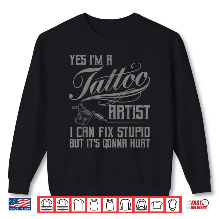 Sweatshirt Professional Tattoo Artist Minimalist Artistic Graphic Shirt 1