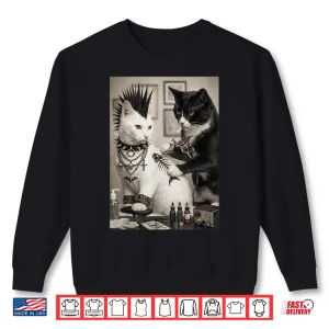 Sweatshirt Punk Cat Tattoo Artist Goth Subculture Meme Humor Shirt