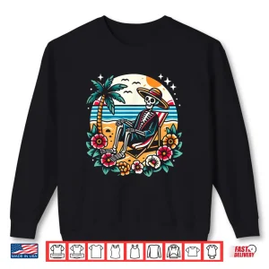 Sweatshirt Skeleton On The Beach Traditional Inked Artist Shirt