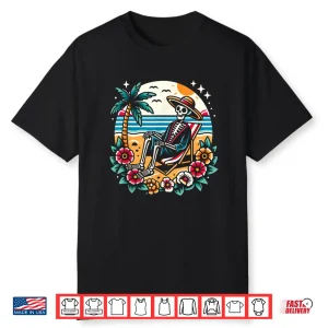 Skeleton On The Beach Traditional Inked Artist Shirt
