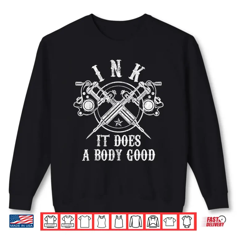 Sweatshirt Tattoo Guns Vintage Ink Professional Artist Graphic Shirt