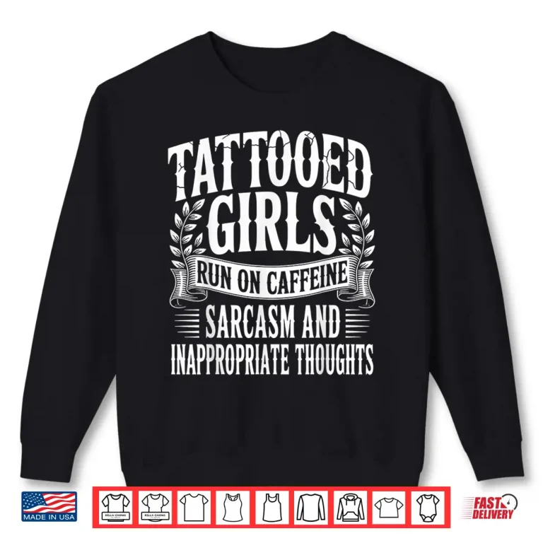 Sweatshirt Tattooed Caffeine Fuel Performance Aesthetic Graphic Shirt 2