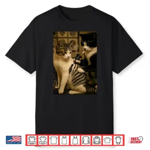 Vintage Cigarette Cat Smoking Inked Artist Meme Shirt