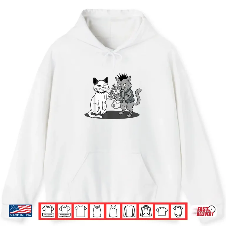 Hoodie Cat Tattooing Cat Funny Inked Kitty Professional Meme Shirt