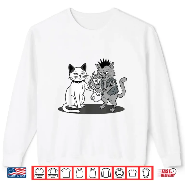 Sweatshirt Cat Tattooing Cat Funny Inked Kitty Professional Meme Shirt