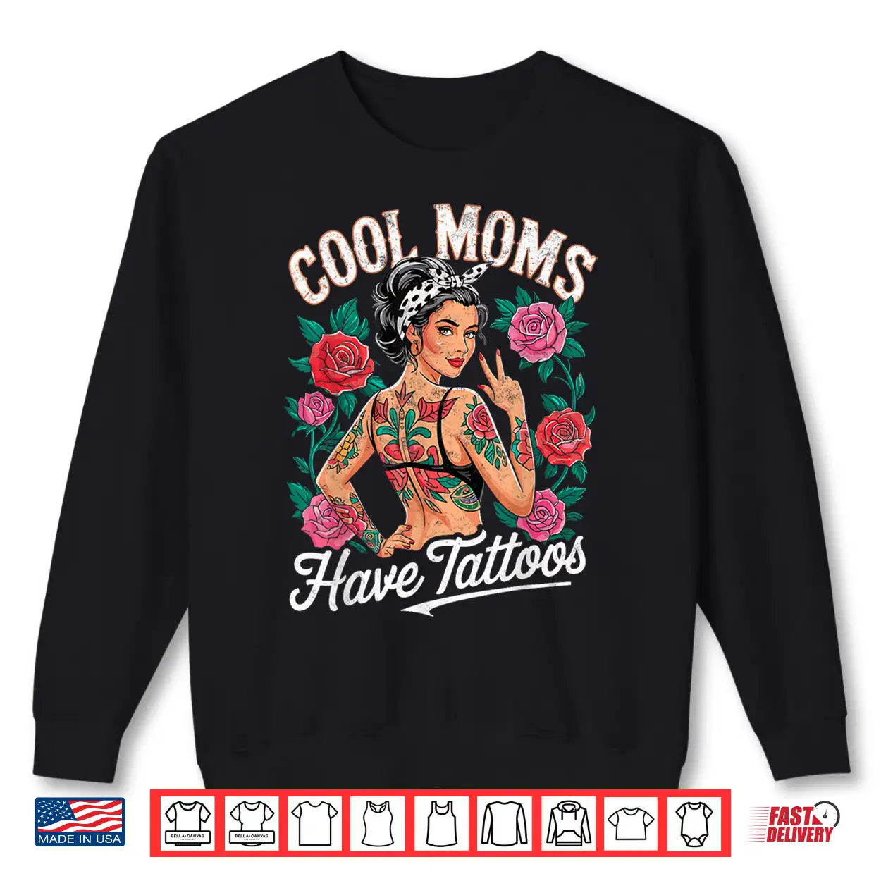 Cool Moms Have Tattoos Artistic Mother Inked Statement Shirt Cool Moms Have Tattoos Artistic Mother Inked Statement Shirt