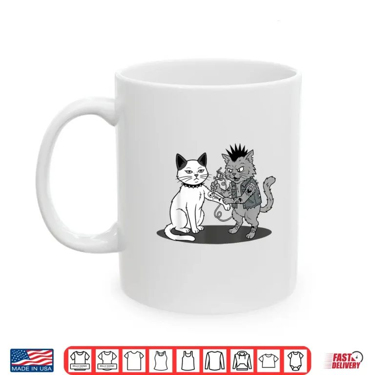 Mug Cat Tattooing Cat Funny Inked Kitty Professional Meme Shirt