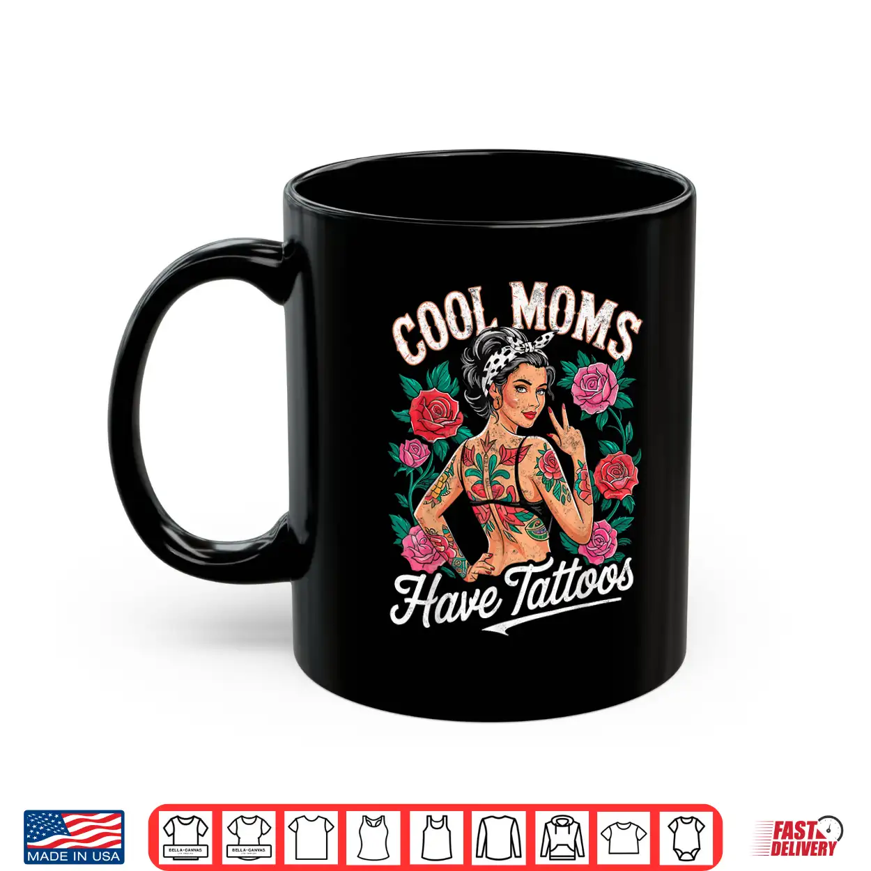 Cool Moms Have Tattoos Artistic Mother Inked Statement Shirt Cool Moms Have Tattoos Artistic Mother Inked Statement Shirt